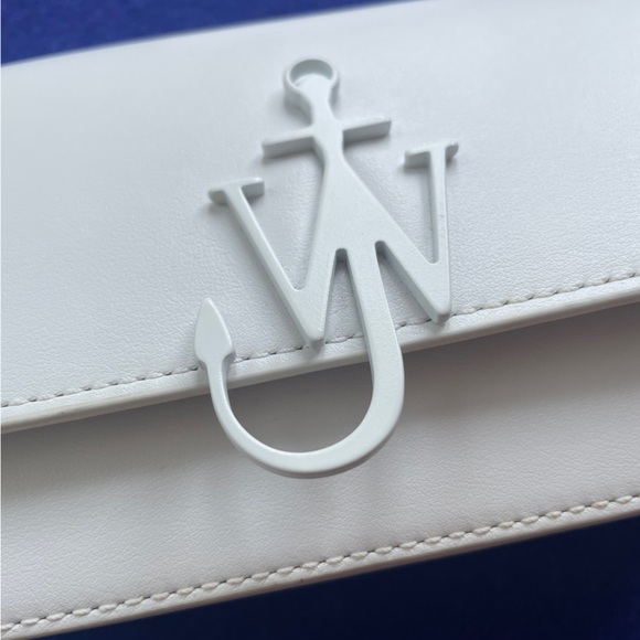 JW Anderson Women's White Leather Tie dye Chain Anchor Crossbody Purse Bag - Picture 2 of 12